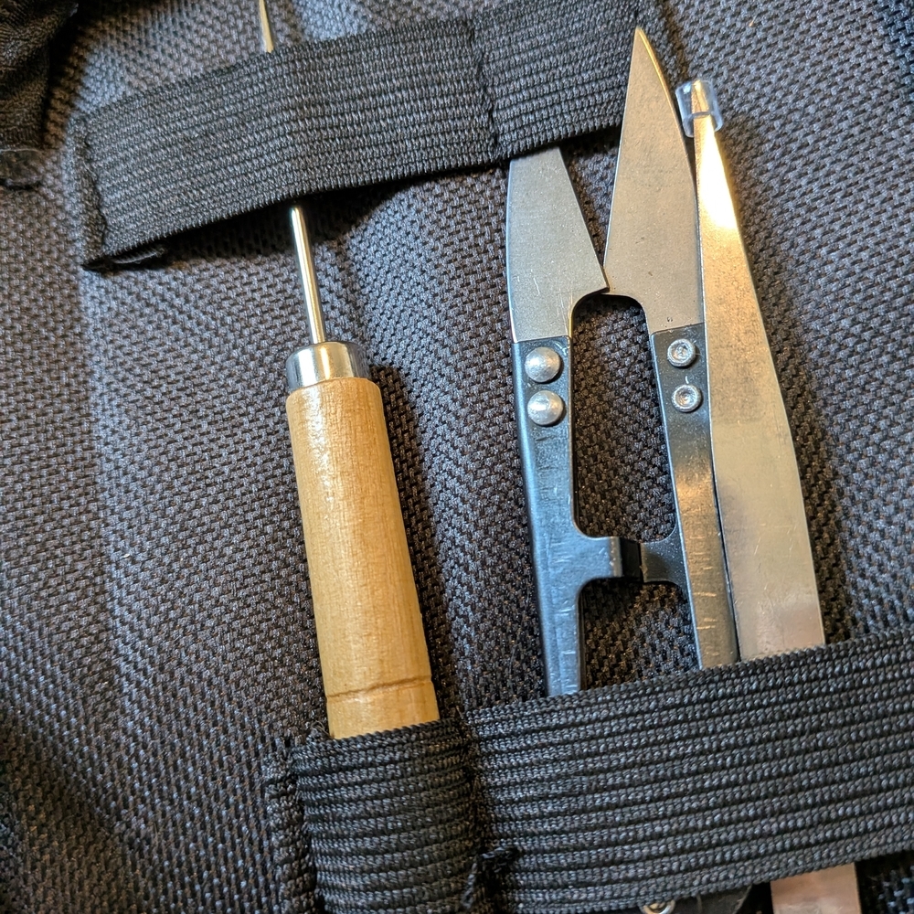 Elegant Crafting Tool Set with Silver and Wood Finish